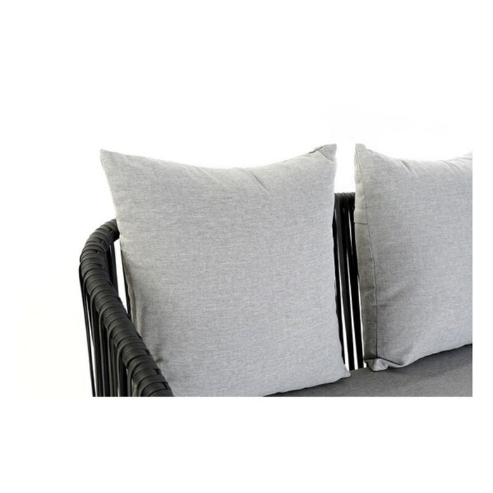 Set de Canapea și Masă DKD Home Decor MB-179039 Gri Grădină Poliester Въже Aluminiu (151,5 x 72 x 70 cm) (4 pcs)