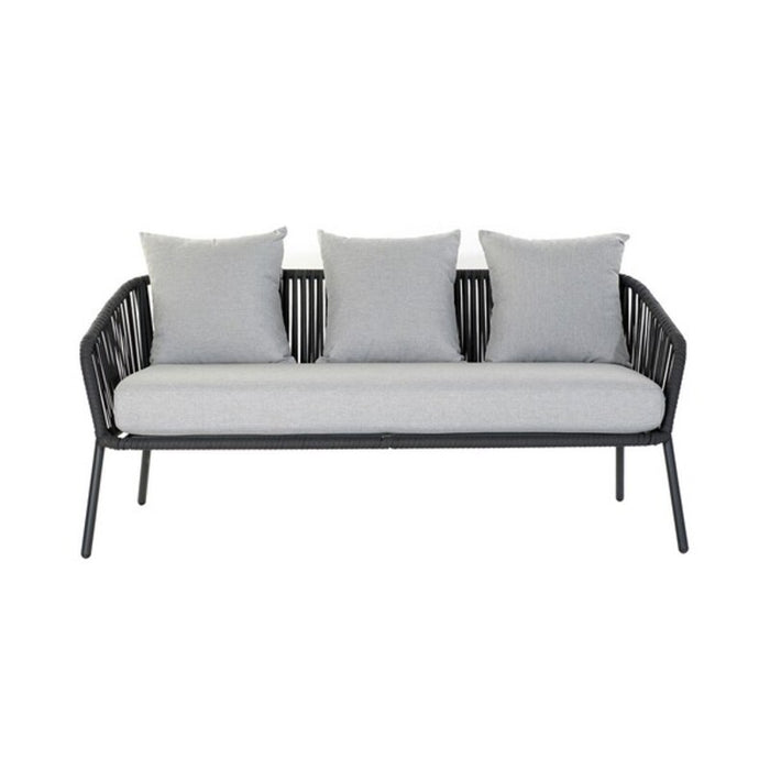 Set de Canapea și Masă DKD Home Decor MB-179039 Gri Grădină Poliester Въже Aluminiu (151,5 x 72 x 70 cm) (4 pcs)