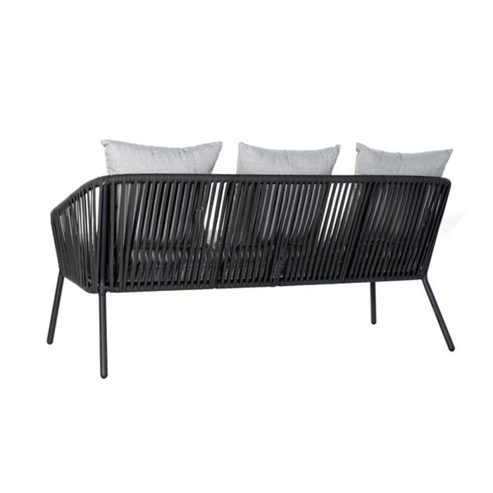 Set de Canapea și Masă DKD Home Decor MB-179039 Gri Grădină Poliester Въже Aluminiu (151,5 x 72 x 70 cm) (4 pcs)