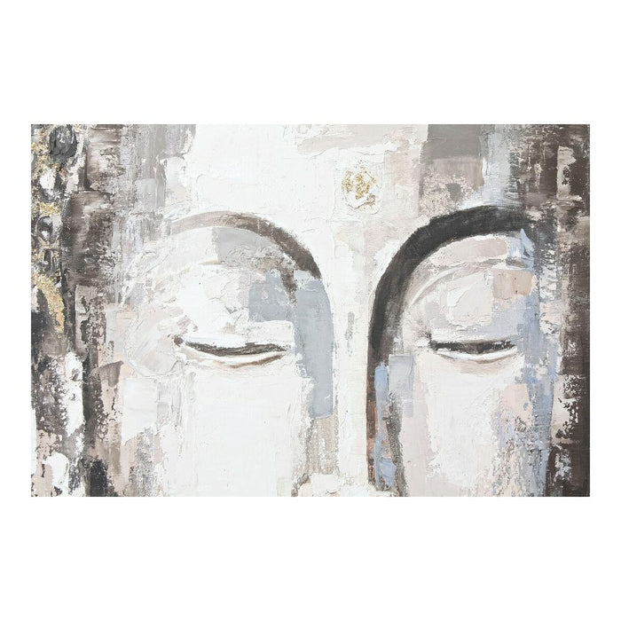 Tablou DKD Home Decor CU-179192 100 x 3,8 x 100 cm Buda Oriental (2 Unități)