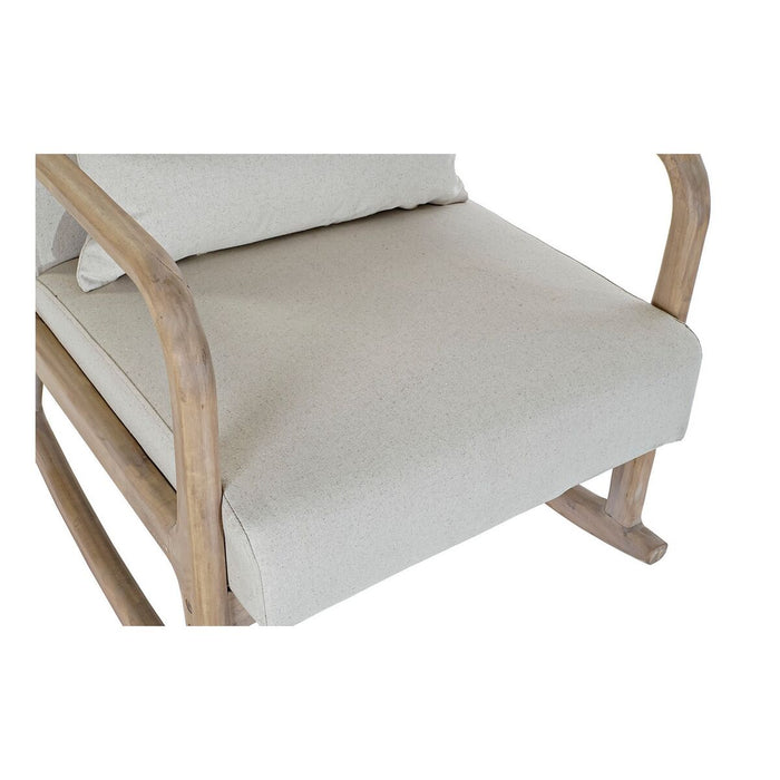 Fotoliu DKD Home Decor Bej Natural Lemn de cauciuc Sixties 66 x 85 x 81 cm