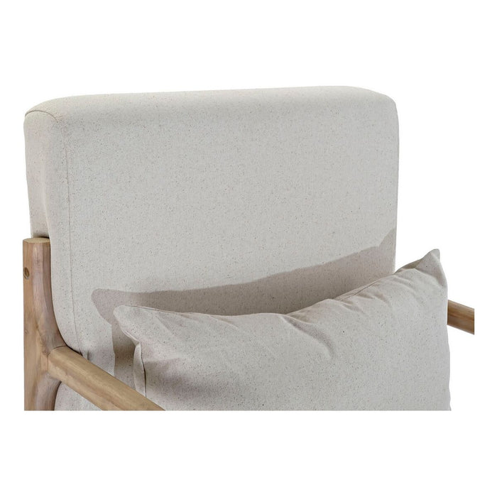 Fotoliu DKD Home Decor Bej Natural Lemn de cauciuc Sixties 66 x 85 x 81 cm