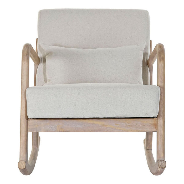 Fotoliu DKD Home Decor Bej Natural Lemn de cauciuc Sixties 66 x 85 x 81 cm