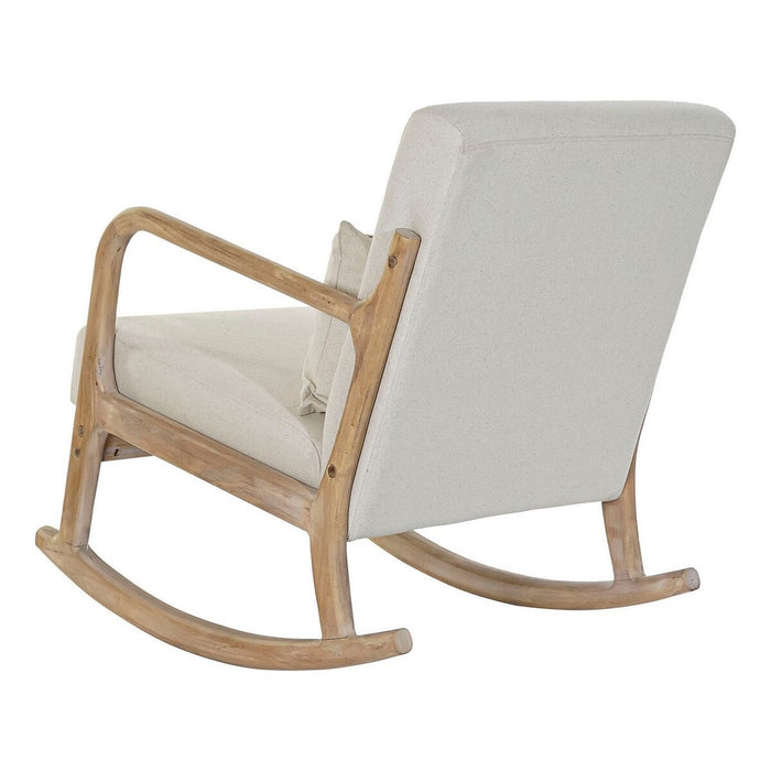 Fotoliu DKD Home Decor Bej Natural Lemn de cauciuc Sixties 66 x 85 x 81 cm