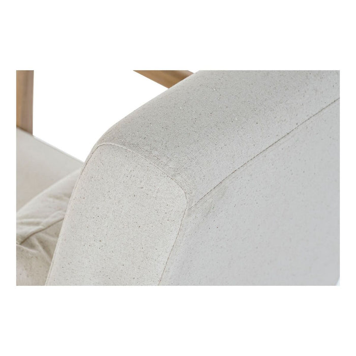Fotoliu DKD Home Decor Bej Natural Lemn de cauciuc Sixties 66 x 85 x 81 cm