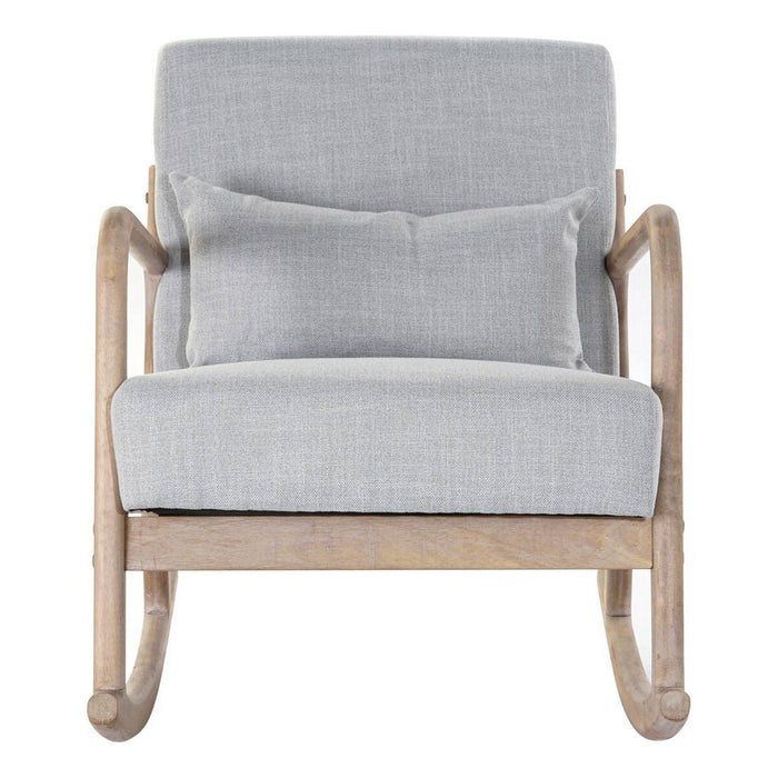Fotoliu DKD Home Decor MB-179429 Gri Natural Gri deschis Lemn de cauciuc Sixties 66 x 88 x 78 cm