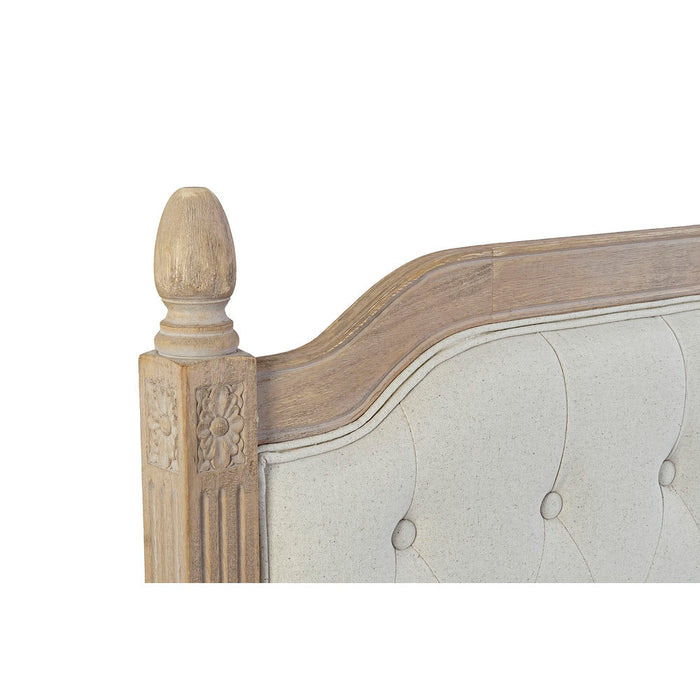 Tăblie de Pat DKD Home Decor Bej Natural Lemn de cauciuc 160 x 6 x 120 cm