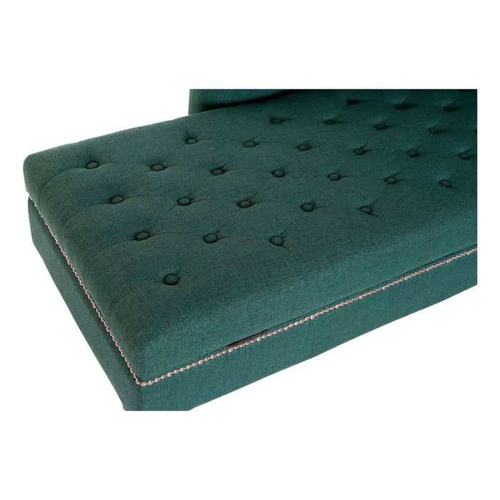 Canapea Șezlong DKD Home Decor 8424001795482 160 x 71 x 83 cm Spumă Negru Verde