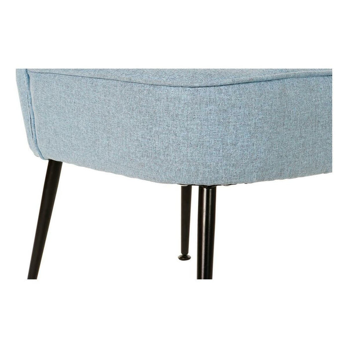 Fotoliu DKD Home Decor Negru Multicolor Albastru celest Metal 52 x 64 x 74 cm