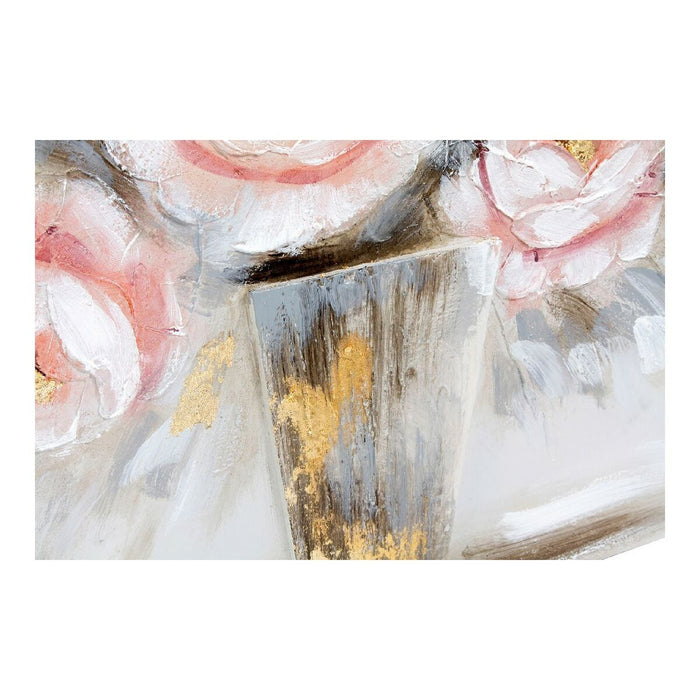 Tablou DKD Home Decor Flower vase 150 x 3 x 50 cm Vază Tradiţional (2 Unități)