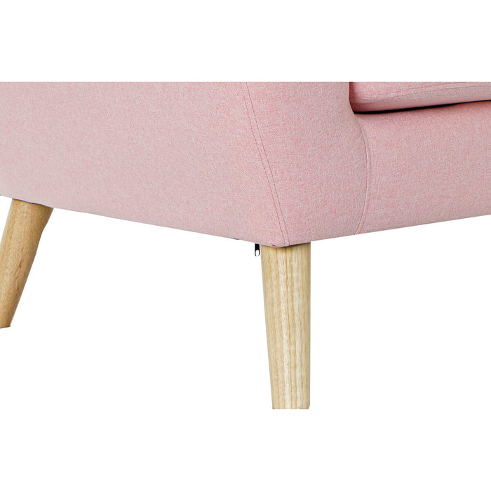 Fotoliu DKD Home Decor 8424001799367 Lemn de cauciuc Roz deschis 81 x 80 x 80 cm