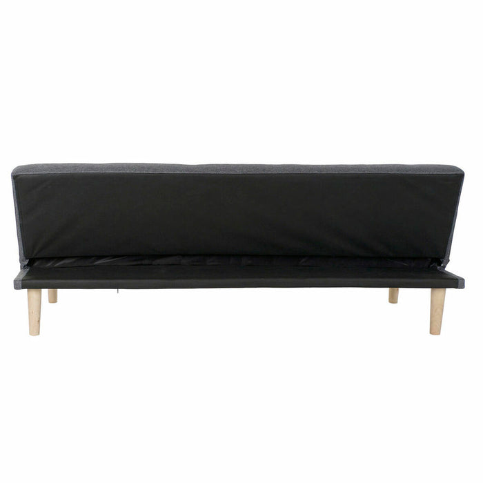 Canapea extensibilă DKD Home Decor Poliester Lemn de cauciuc (180 x 68 x 66 cm) (180 x 86 x 38 cm)