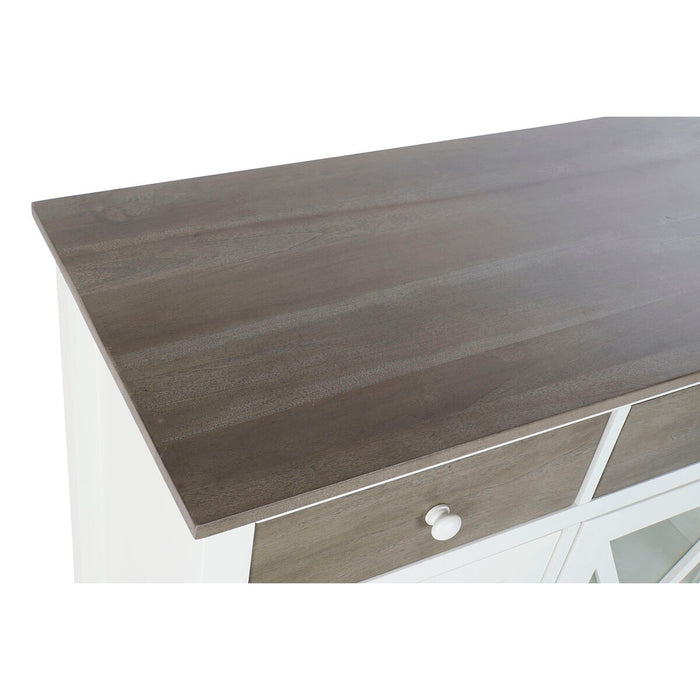 Dulap cu Sertare DKD Home Decor Alb Gri Geam Plop Cottage 80 x 40 x 85 cm