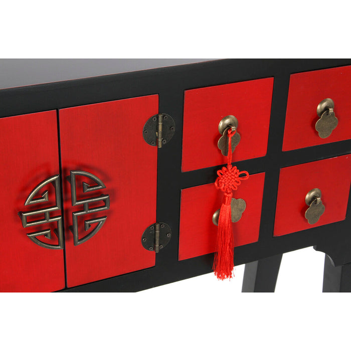 Consolă DKD Home Decor 98,5 x 27 x 80 cm Brad Negru Lemn MDF