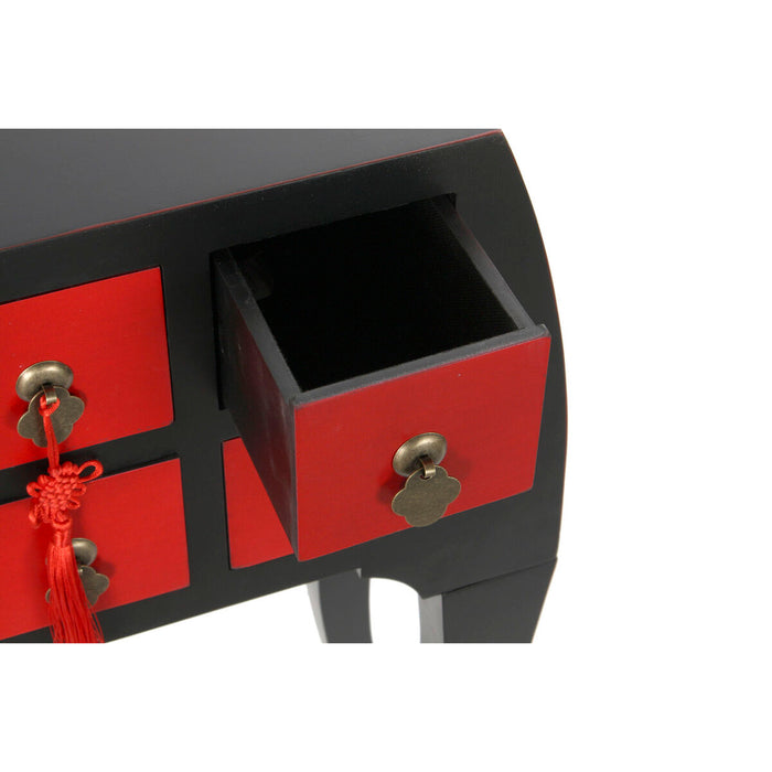 Consolă DKD Home Decor 98,5 x 27 x 80 cm Brad Negru Lemn MDF