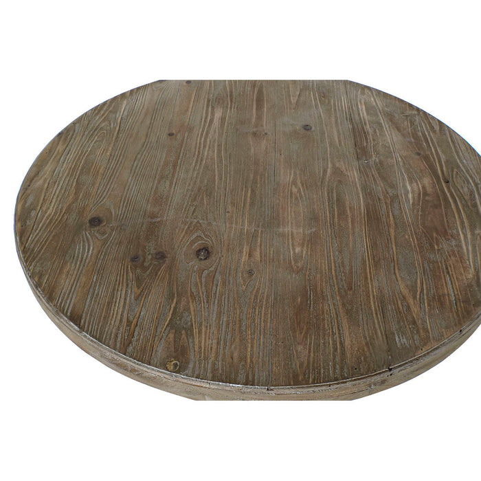 Masa laterală DKD Home Decor 76 x 76 x 80 cm Brad Maro Alb