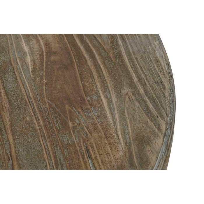 Masa laterală DKD Home Decor 76 x 76 x 80 cm Brad Maro Alb