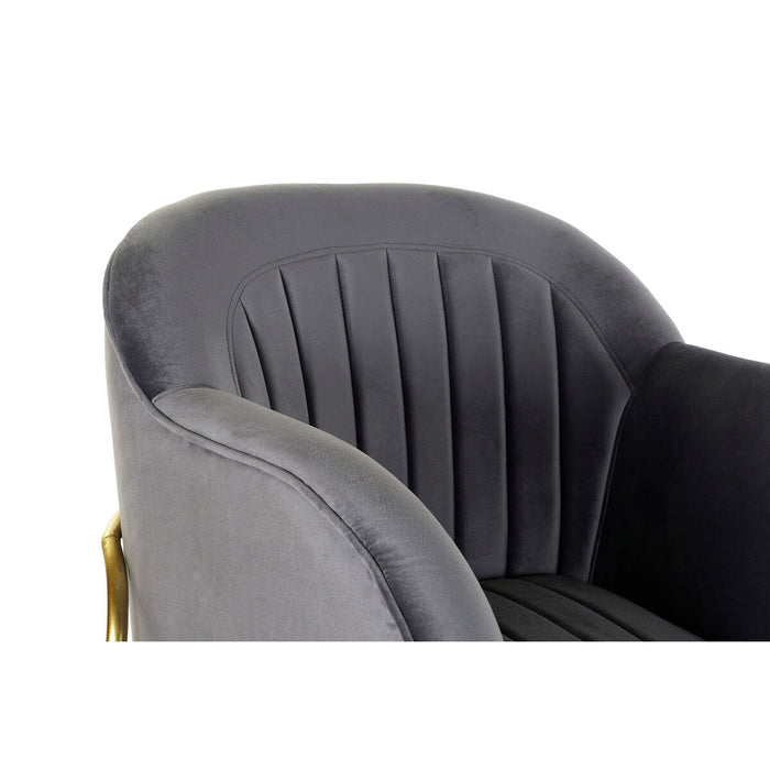 Fotoliu DKD Home Decor 8424001802135 Gri Auriu* Metal Poliester (70 x 75 x 86 cm)