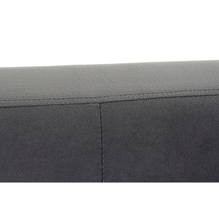 Canapea DKD Home Decor Gri Poliester Metal Auriu* Glam (128 x 70 x 76 cm)