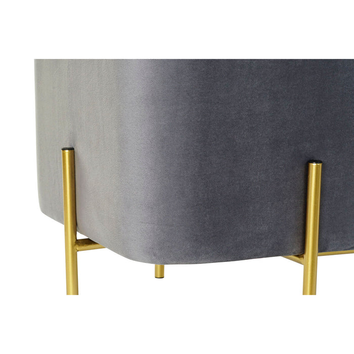 Banchetă DKD Home Decor Gri Multicolor Auriu* Metal 91 x 46,5 x 42 cm