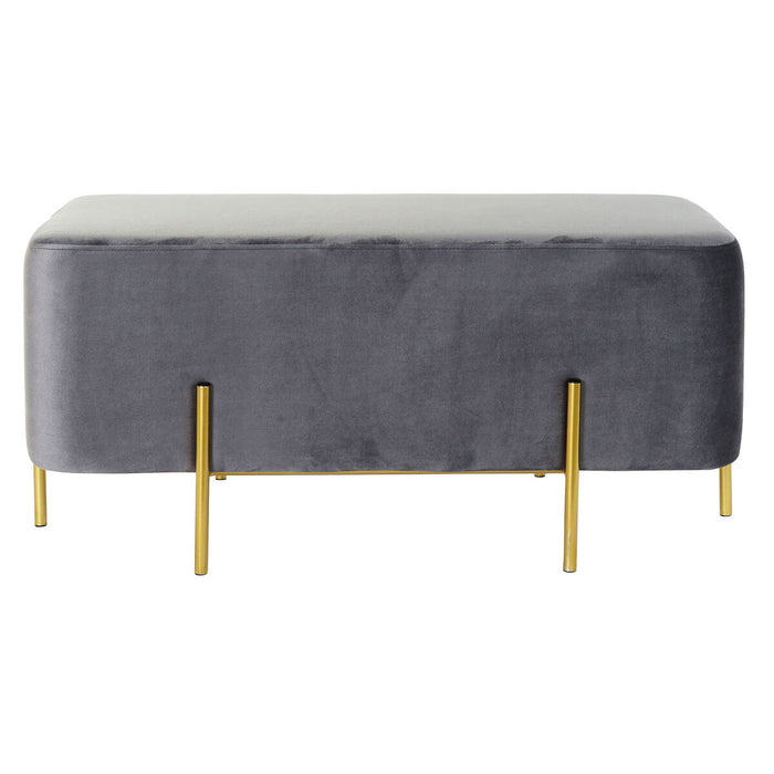 Banchetă DKD Home Decor Gri Multicolor Auriu* Metal 91 x 46,5 x 42 cm