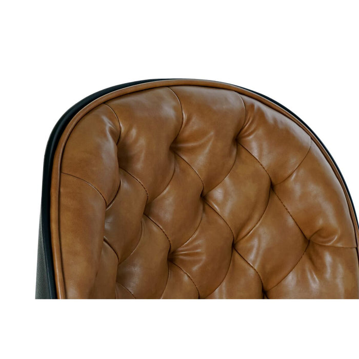 Scaun de Sufragerie DKD Home Decor 54,5 x 53 x 86 cm Negru Cămilă