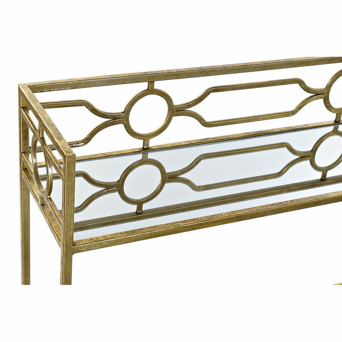 Consolă DKD Home Decor Oglindă Auriu* Metal (127 x 23 x 90 cm)