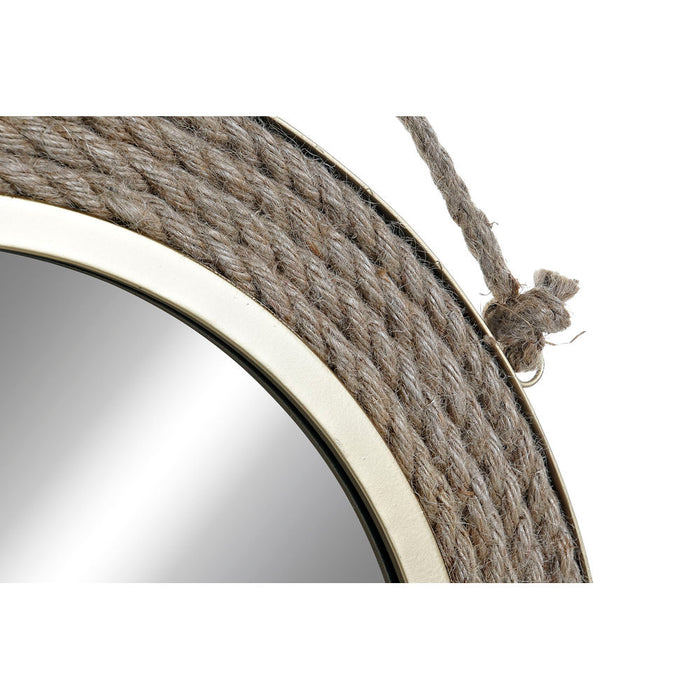 Oglindă de perete DKD Home Decor Maro Metal Geam Въже Auriu* (46 x 2 x 46 cm)