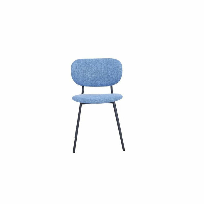 Scaun de Sufragerie DKD Home Decor Albastru Poliester Metal (52 x 47 x 77 cm)