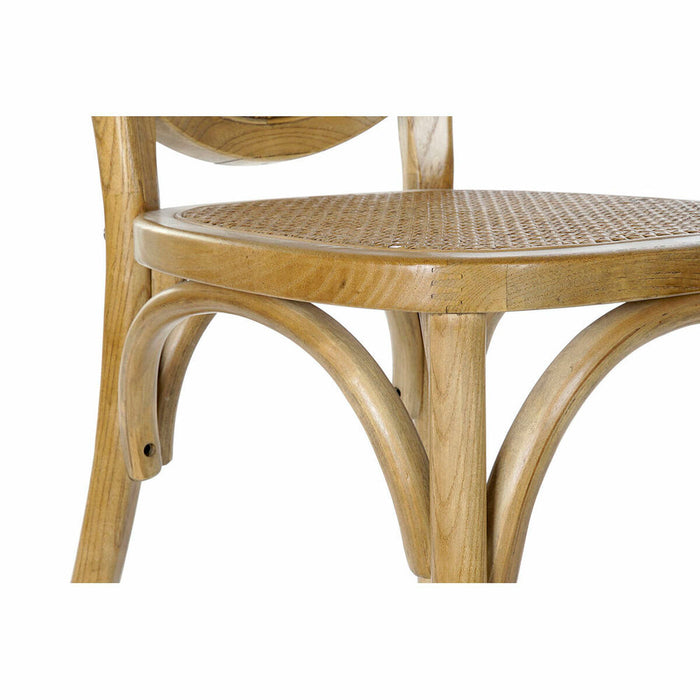 Scaun de Sufragerie DKD Home Decor Ratan Lemn de ulm 45 x 42 x 92 cm