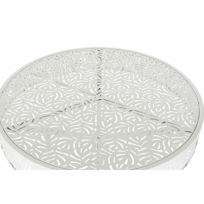 Masa laterală DKD Home Decor Metal Alb (60 x 60 x 70 cm)