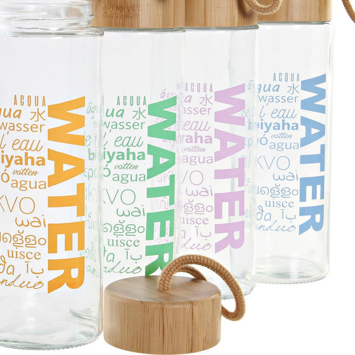Sticlă din sticlă DKD Home Decor Water Bambus (4 pcs) (580 ml)