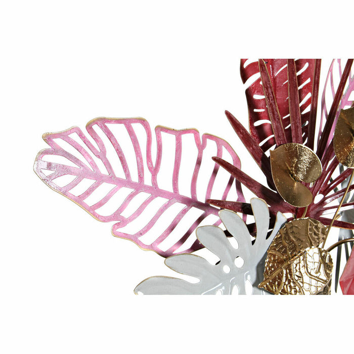 Decorațiune de Perete DKD Home Decor Metal Květiny (66 x 13 x 74 cm)
