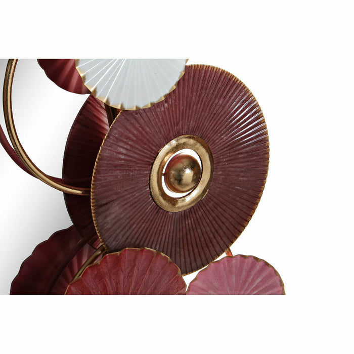 Oglindă de perete DKD Home Decor S3019207 Oglindă Roz Auriu* Metal Alb Cercuri (116 x 8 x 71 cm)