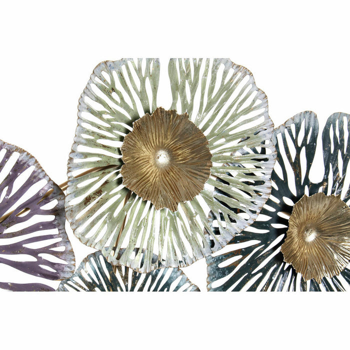 Decorațiune de Perete DKD Home Decor Verde Auriu* Roz deschis Modern 132 x 11 x 70 cm