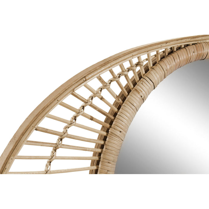 Oglindă de perete DKD Home Decor Multicolor Natural Ratan Oglindă Bali 82 x 3,5 x 48 cm
