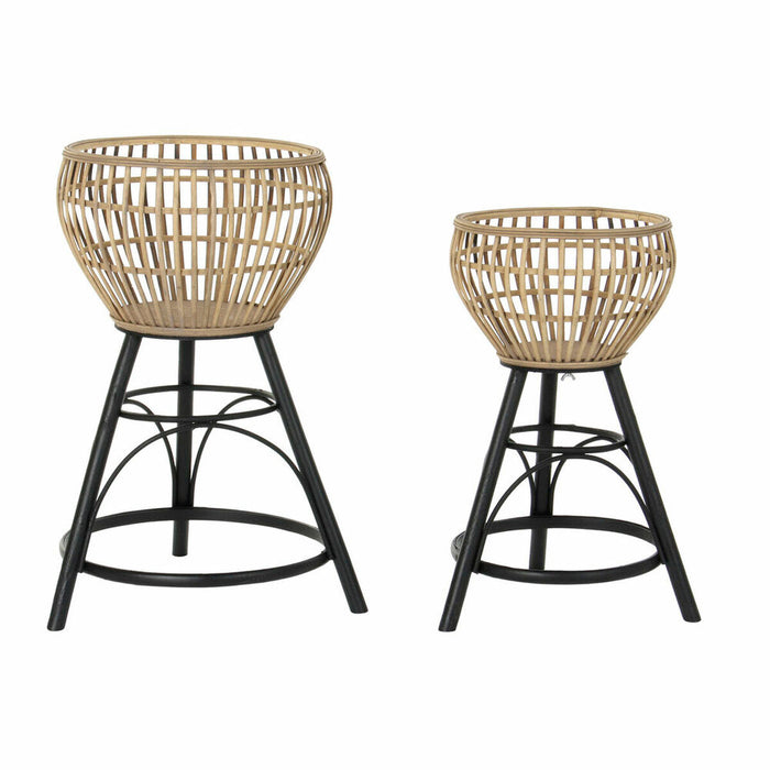 Ghiveci DKD Home Decor Natural Metal Bambus Bali 41 x 41 x 68 cm