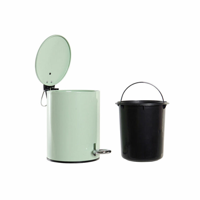 Coș de gunoi pentru hârtie DKD Home Decor LB-181142 Roz Mentă Metal 3 L (2 Unități)