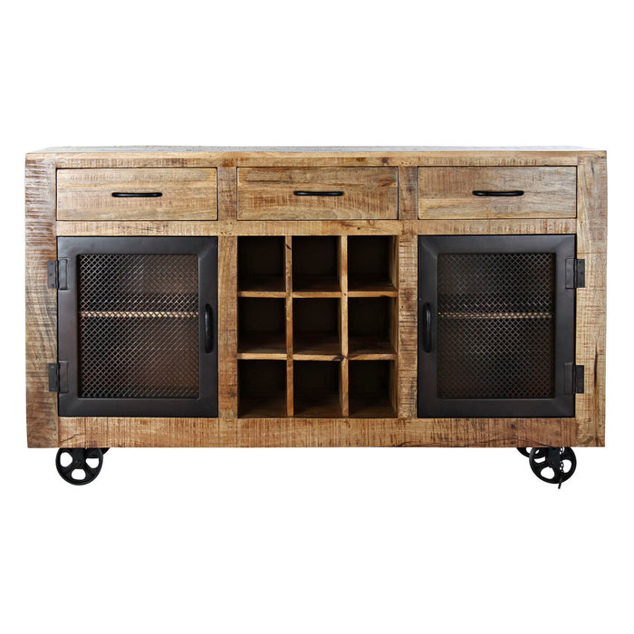 Servantă DKD Home Decor Negru Gri Metal Maro închis Lemn de mango (150 x 43 x 90 cm)