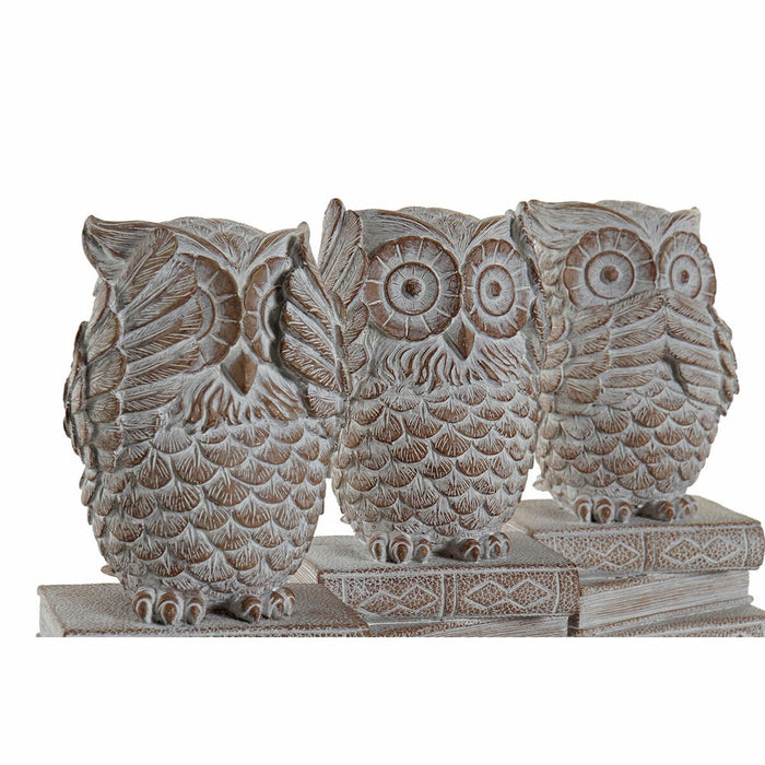 Figură Decorativă DKD Home Decor Alb Bufniță murat 11 x 11 x 20 cm (3 Unități)