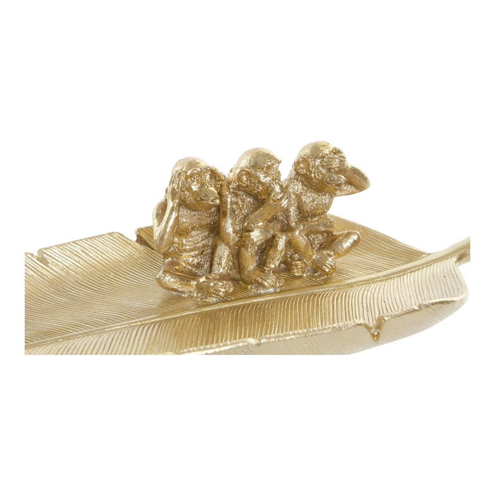 Decorațiune pentru Centrul Mesei DKD Home Decor Auriu* Tropical Maimuțe 27,7 x 13,4 x 6,5 cm