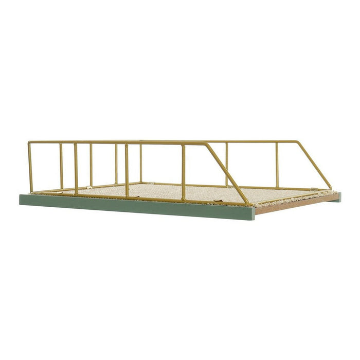Tavă DKD Home Decor 8424001813865 28,5 x 36 x 9 cm Verde polipropilenă Lemn MDF (2 Unități)