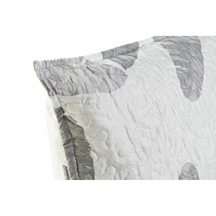 Pernă DKD Home Decor 8424001814572 Alb Gri Dreptunghiular Floare Tropical 60 x 10 x 40 cm