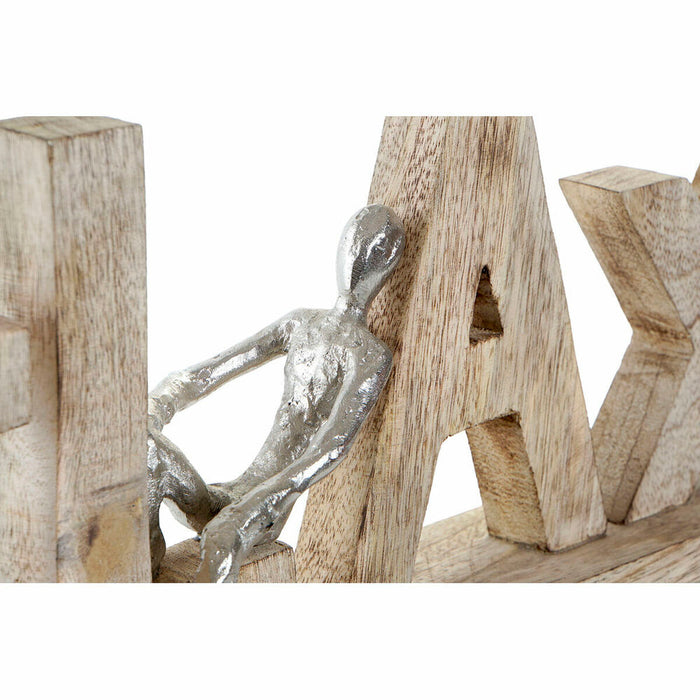 Figură Decorativă DKD Home Decor Relax Argintiu Aluminiu (58 x 7 x 22 cm)