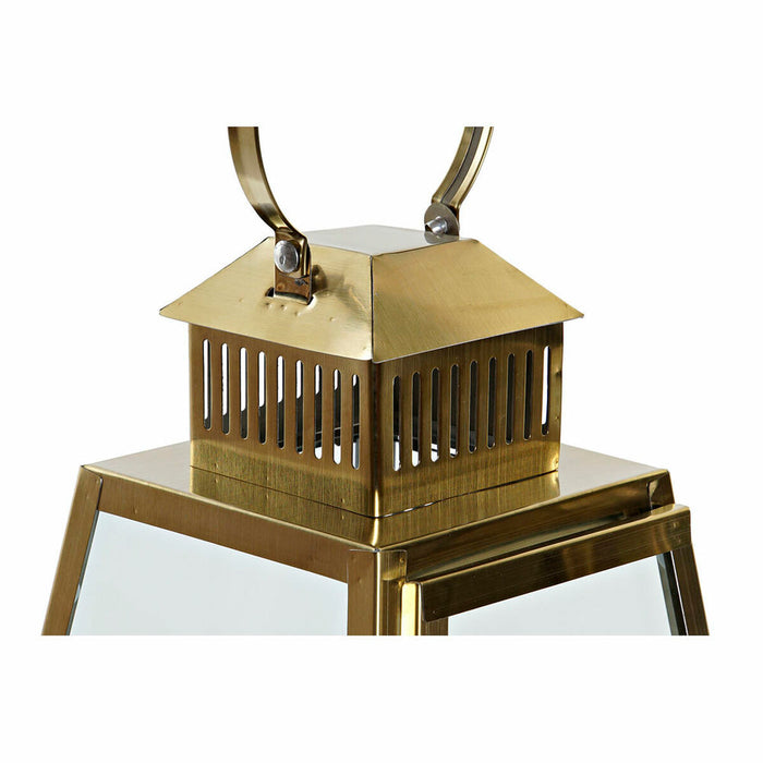 Lucerna DKD Home Decor 23 x 23 x 39 cm Geam Auriu* Metal