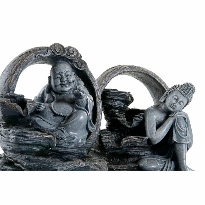 Fântână de Grădină DKD Home Decor 21 x 21 x 25 cm Buda Rășină Oriental (2 Unități)