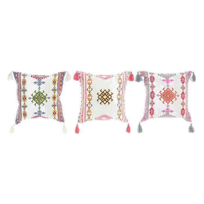Pernă DKD Home Decor 8424001817528 Multicolor Arab 40 x 10 x 40 cm Franjuri (3 Piese)