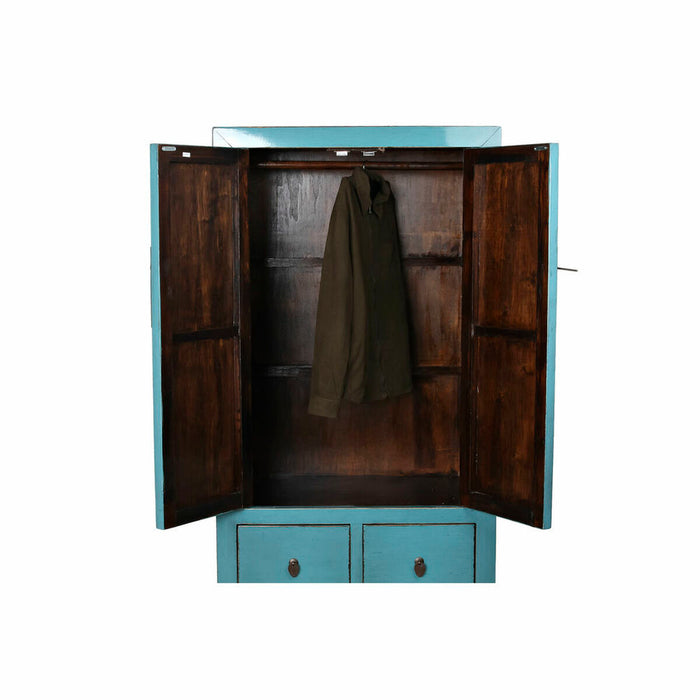 Dulap DKD Home Decor Turquoise Metal Lemn de ulm (89 x 52 x 180 cm)