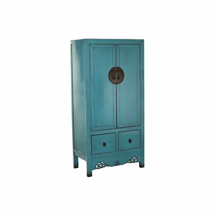 Dulap DKD Home Decor Turquoise Metal Lemn de ulm (89 x 52 x 180 cm)