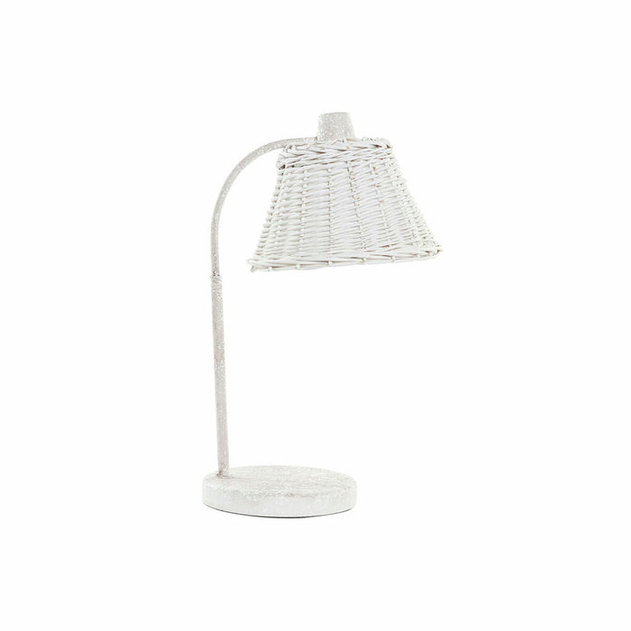 Lampă de masă DKD Home Decor Metal Alb răchită 220 V 50 W (22 x 28 x 48 cm)